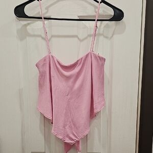 Zara Pink Asymmetrical Camisole Top